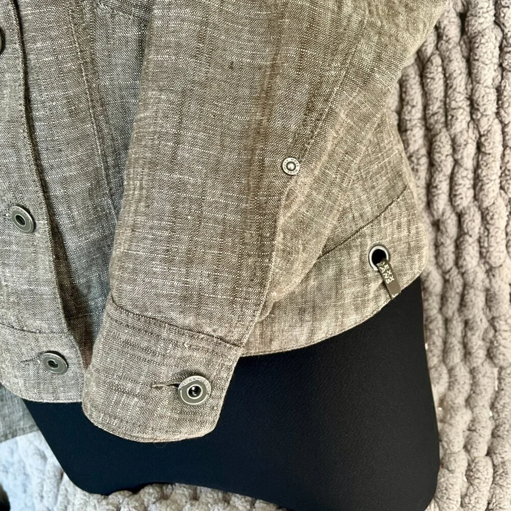 Mexx Light Brown Linen Blend Utility Jacket – Size 12 - Picture 7 of 14